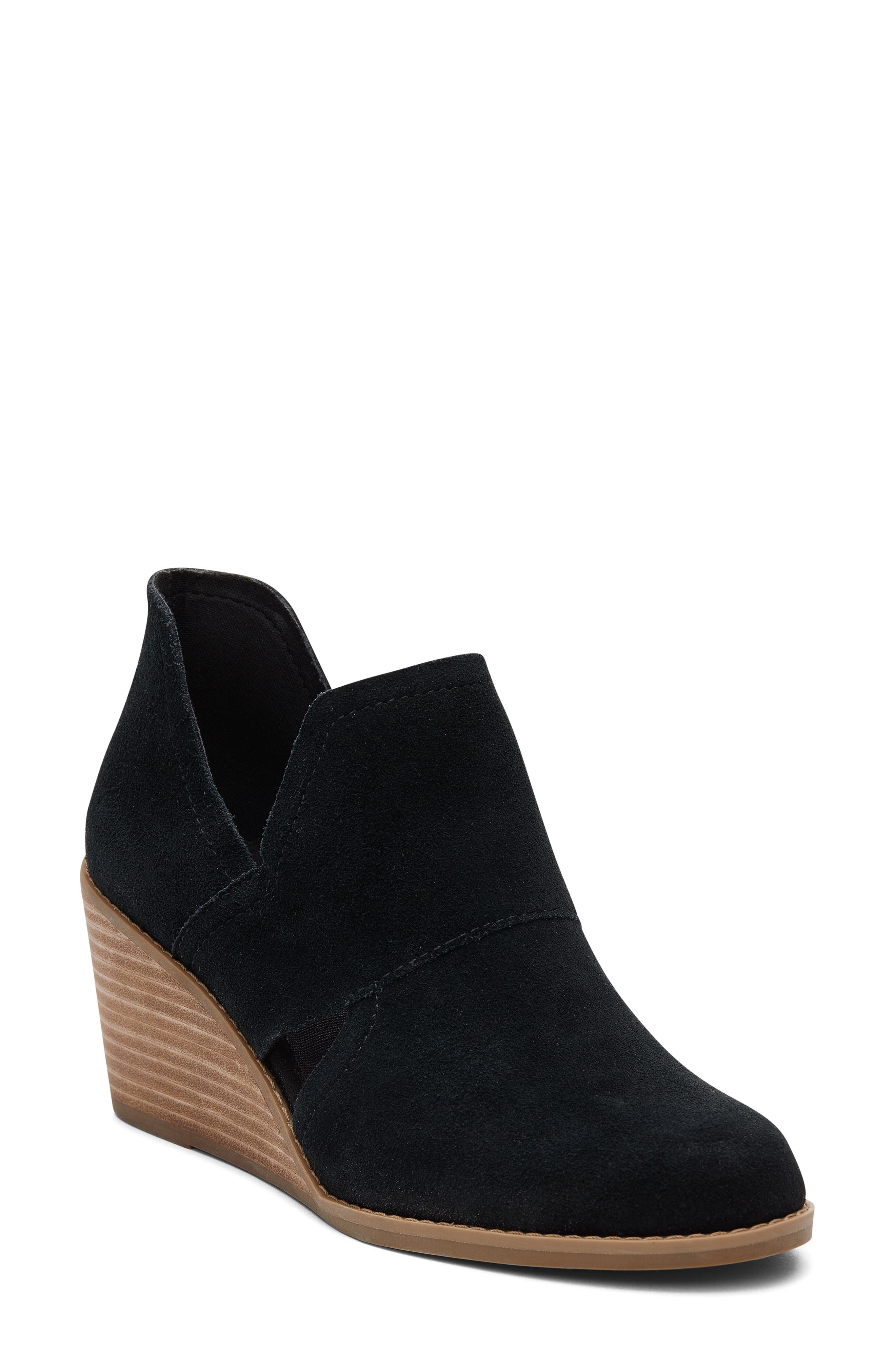 TOMS Kallie Cutout Wedge Bootie, Main, color, 