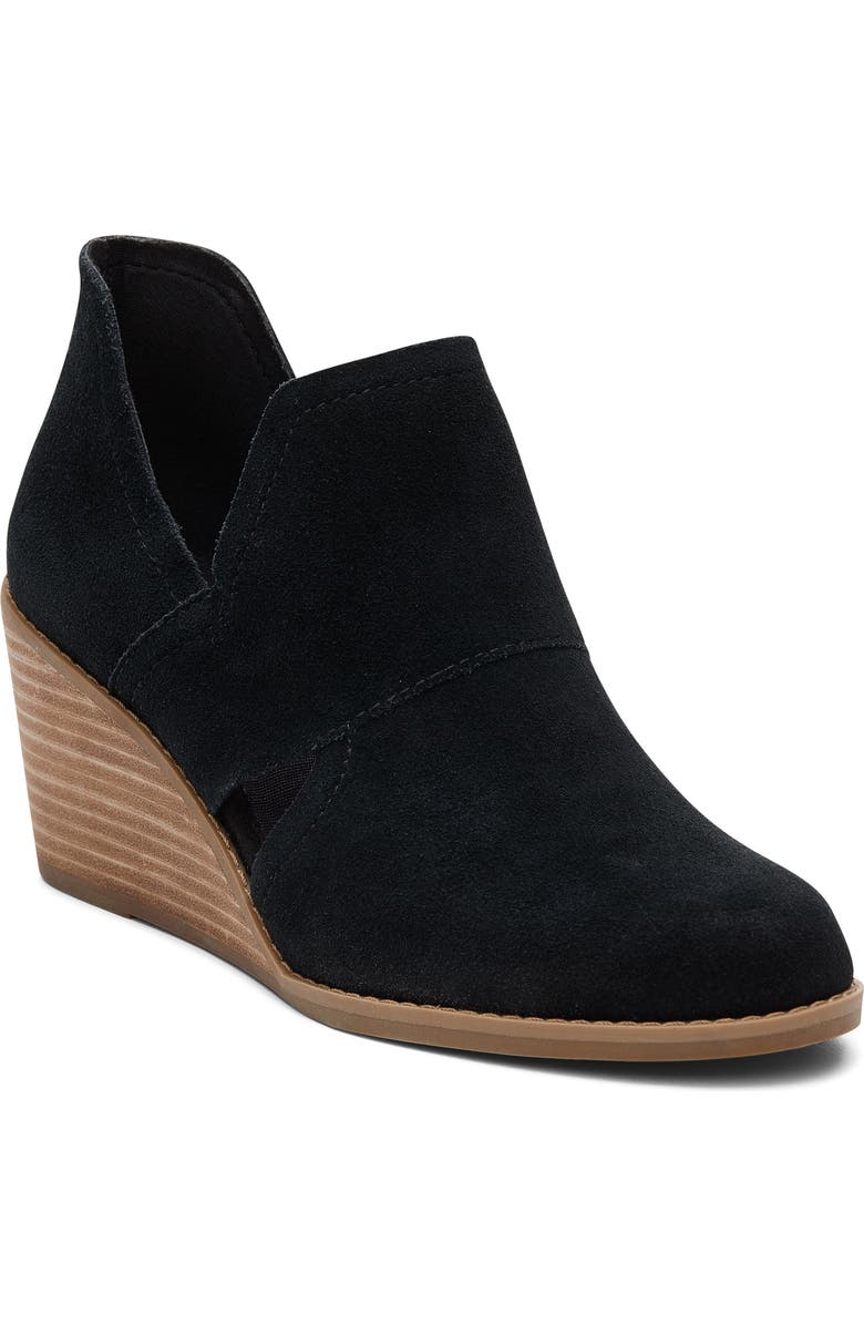TOMS Kallie Cutout Wedge Bootie, Main, color,