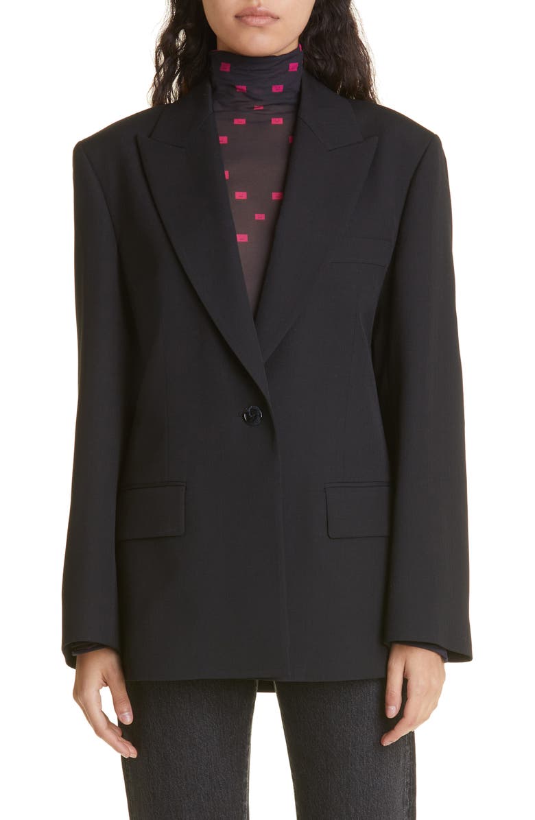 Acne Studios Jillie One-Button Blazer, Main, color, 