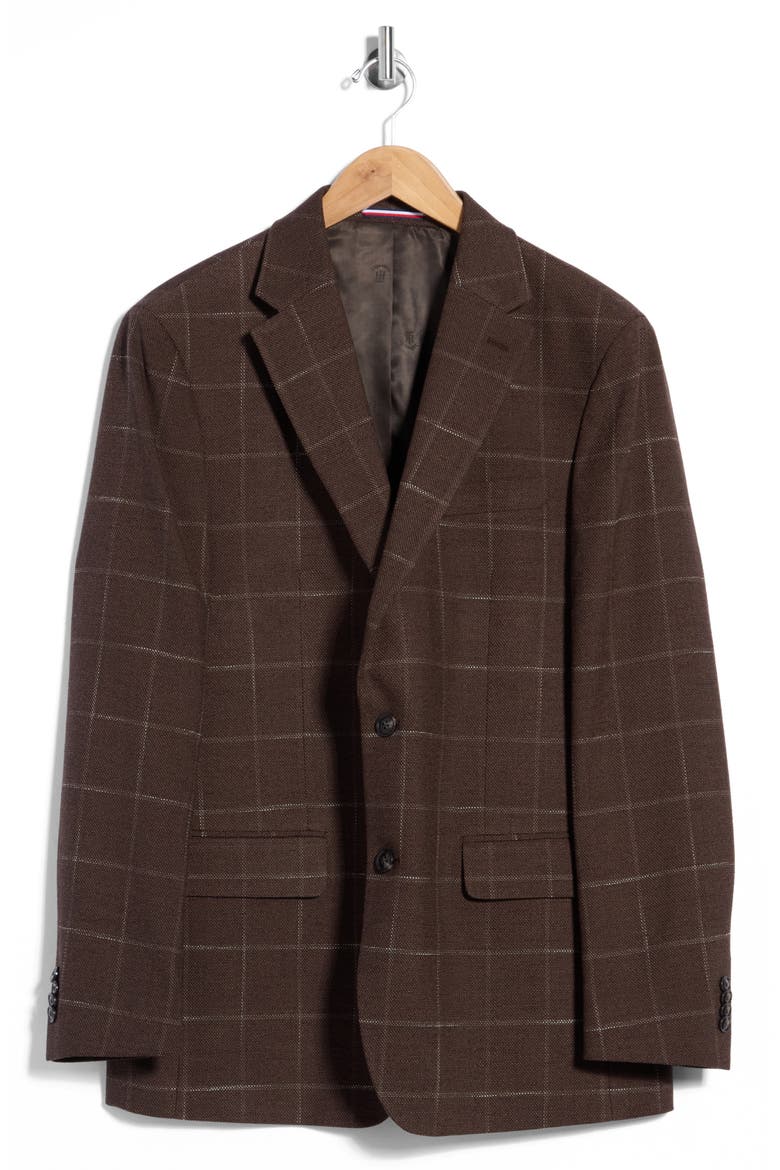 Windowpane Sport Coat, Alternate, color, BROWN WINDOW