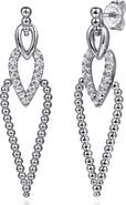 Gabriel & Co. White Sapphire Drop Earrings