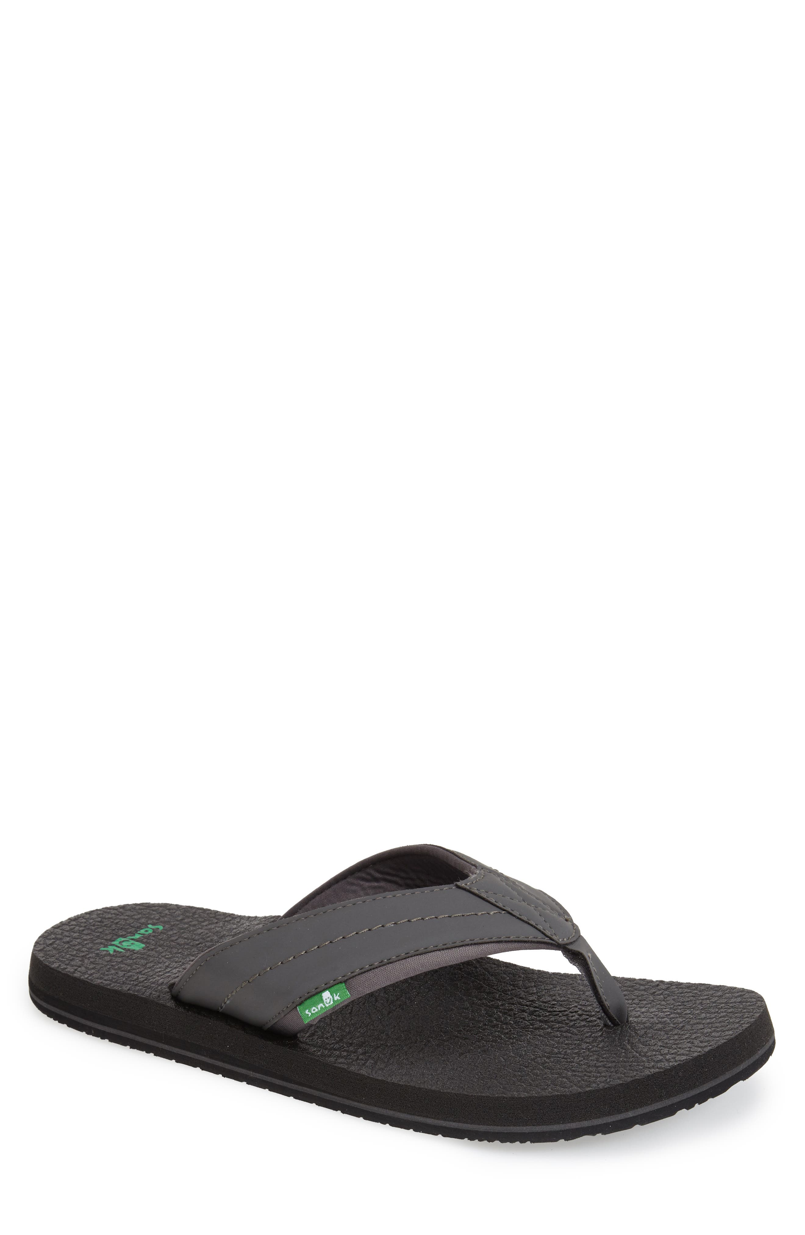 Beer Cozy 2 Flip Flop, Alternate, color, CHARCOAL