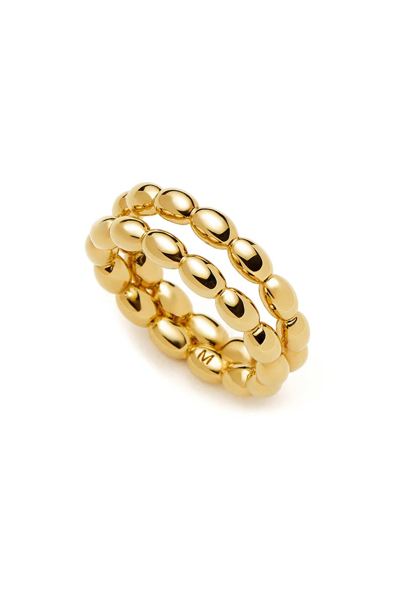 Molten Olive Stacking Ring, Main, color, GOLD