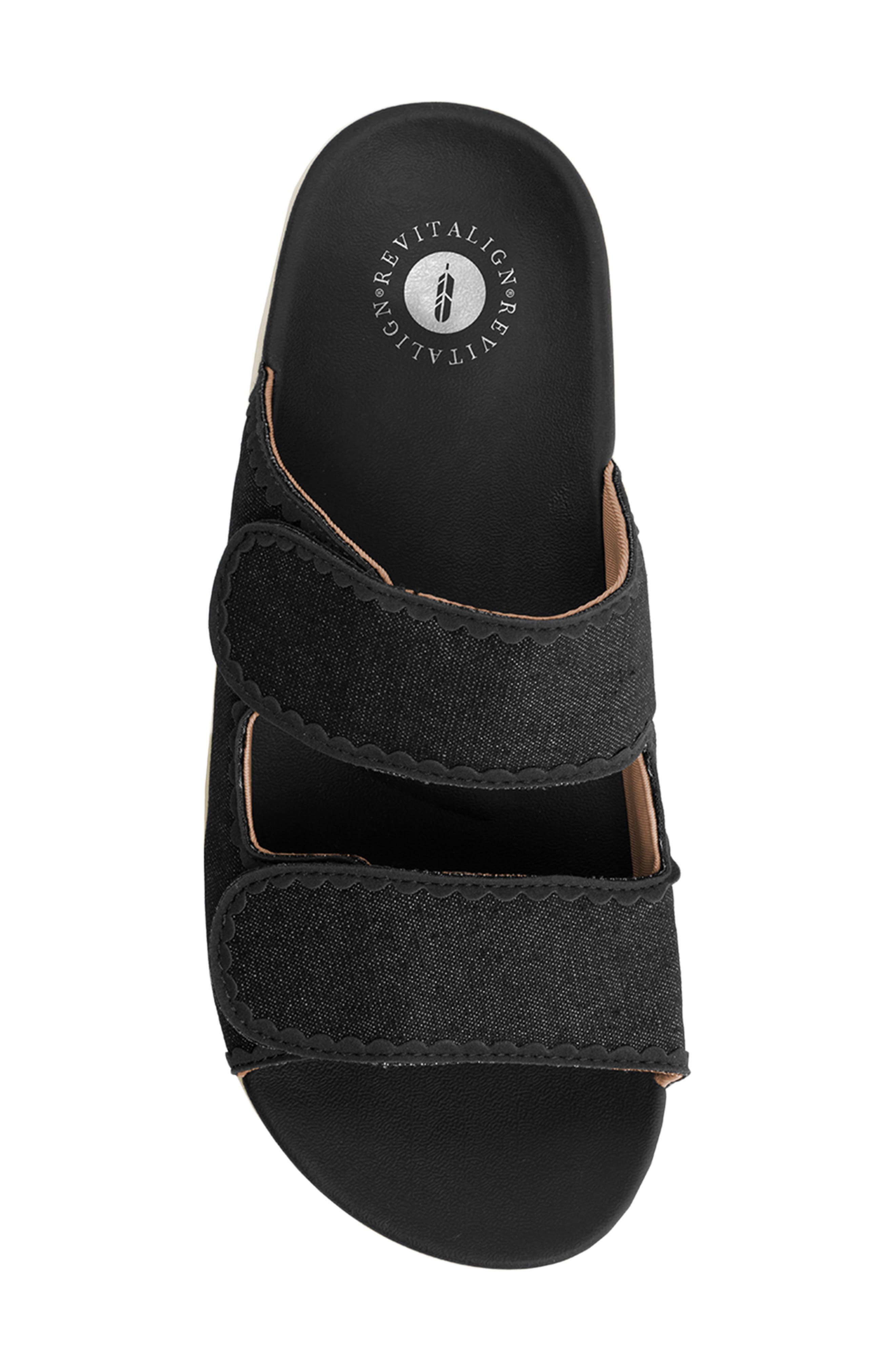 Roma Double Strap Slide Sandal, Alternate, color, BLACK