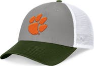 TOP OF THE WORLD Men's Top of the World Gray/Green Clemson Tigers OHT Military Appreciation Badge Trucker Adjustable Hat