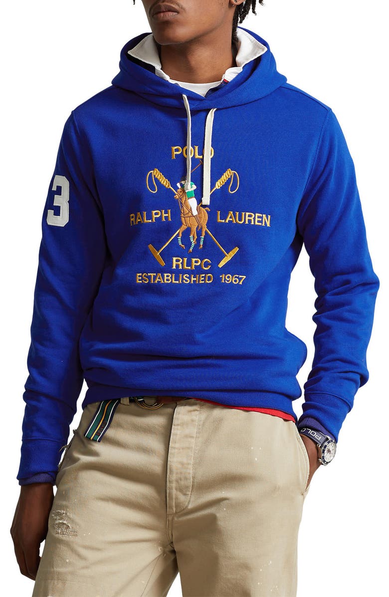 Polo Ralph Lauren Polo Pony Embroidered Fleece Hoodie, Main, color, 