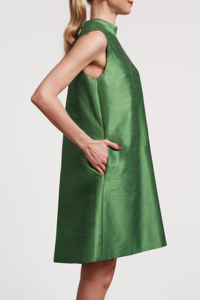 Diplomat Mini Dress Sleeveless, Alternate, color, Green