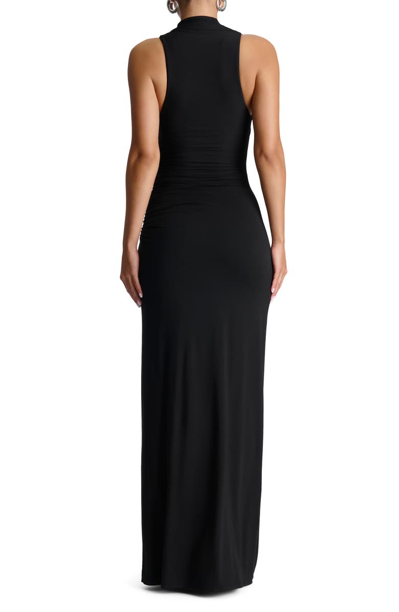 Naked Wardrobe Smooth Overlap Sleeveless Body-Con Dress, Alternate, color, 