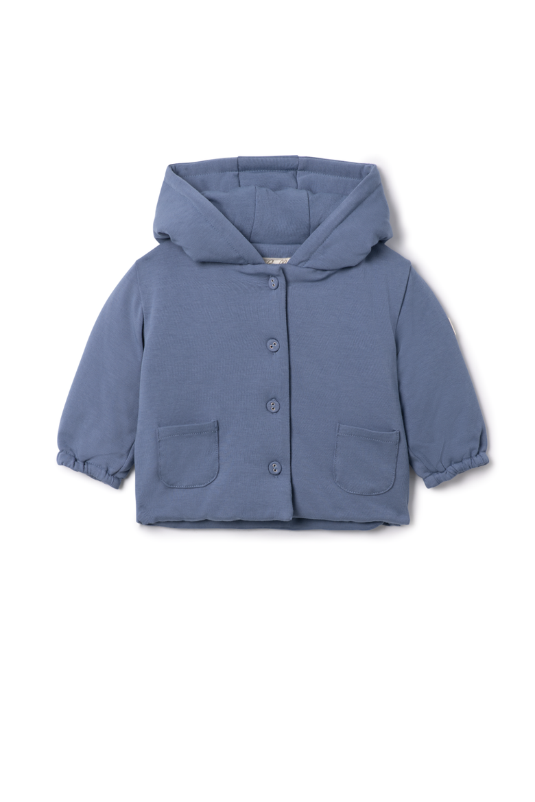 Boy Front Button Pocket Puff Jacket, Main, color, True Blue