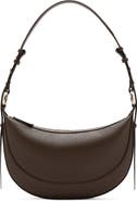 MANGO Oval Faux Leather Shoulder Bag