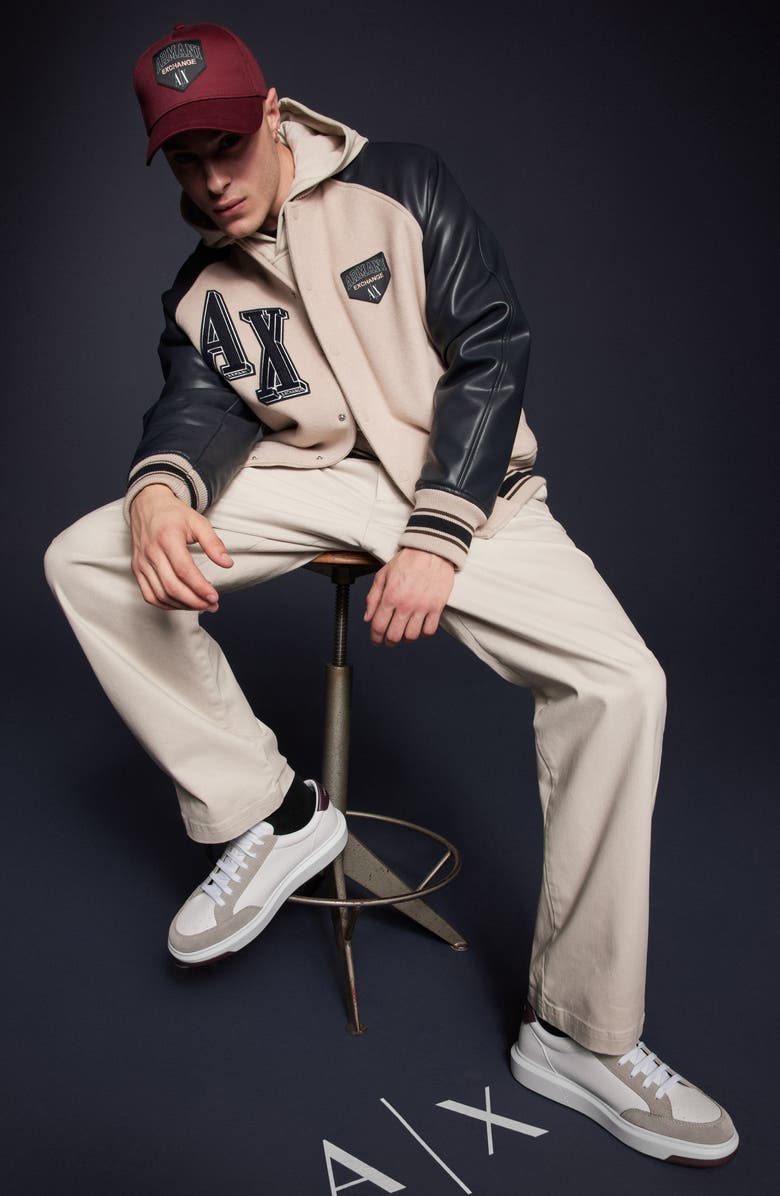 Armani Exchange Metallic Logo Cotton Graphic T-Shirt, Alternate, color, 