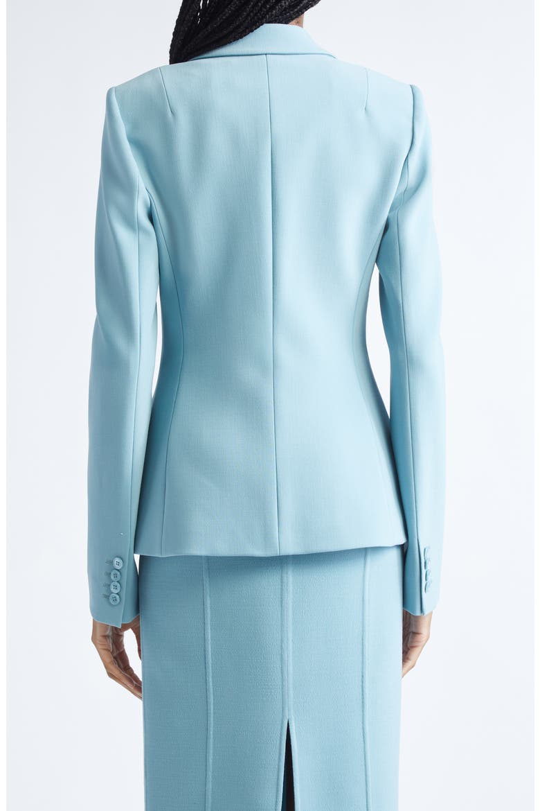 Peak Lapel Wool Blend Blazer, Alternate, color, SEAGLASS