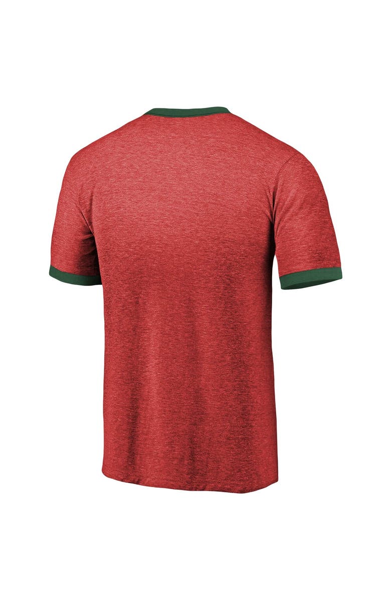 FANATICS Men's Majestic Threads Red Minnesota Wild Buzzer Beater Tri-Blend Ringer T-Shirt, Alternate, color, 