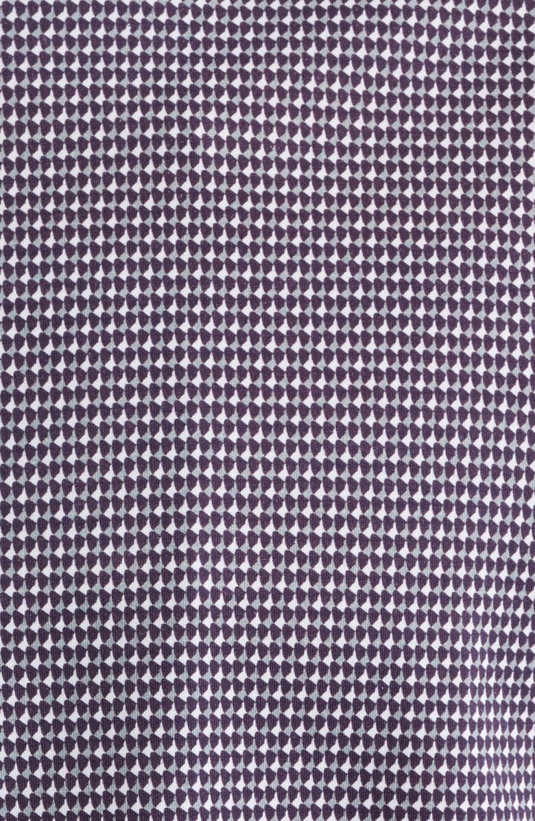 Zanella Abbey Geometric Print Knit Cotton Blend Dress Shirt, Alternate, color, Grey