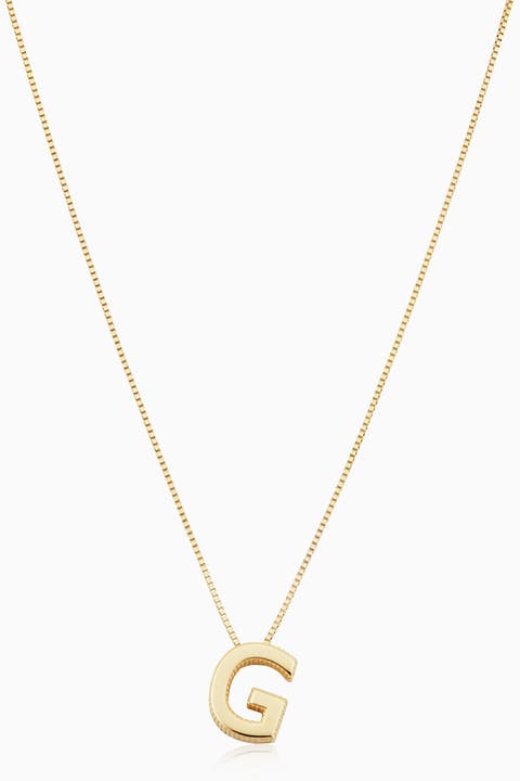 14K Gold Love Letter Initial Necklace