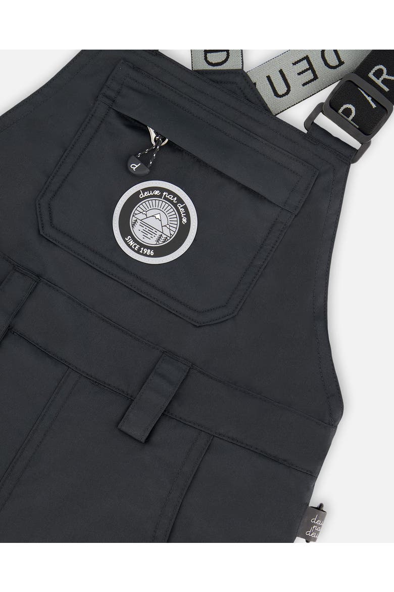 Kids Unisex Solid Play Overall Snow Bib, Alternate, color, Black