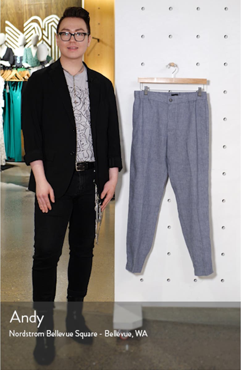 Lex Slim Fit Linen Blend Pants, sales video thumbnail
