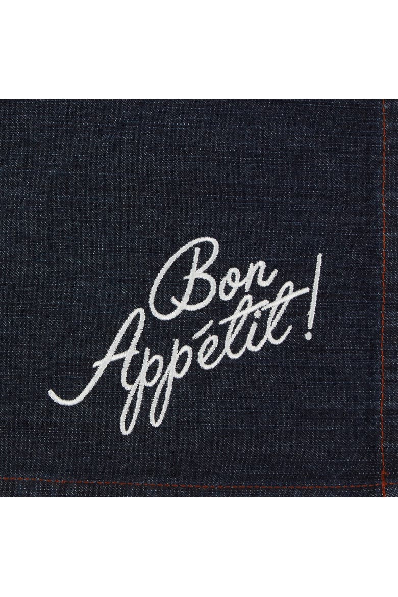 Bon Appetit Denim Embroidered Placemat Set/4, Alternate, color, Bon Appetit