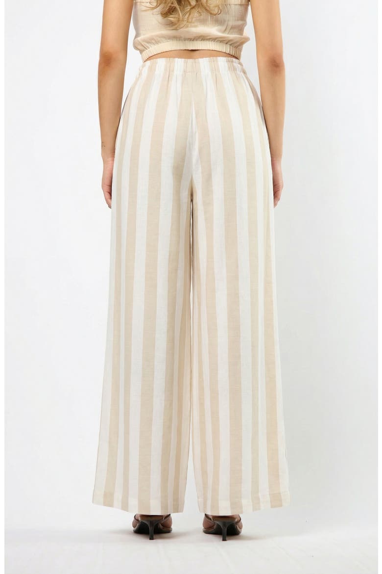 The Paloma Stripe Wide Leg Pants, Alternate, color, BEIGE