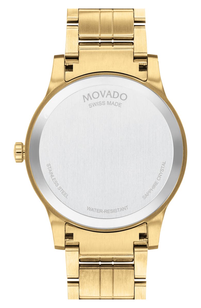 Movado Portofolio Museum Dot Bracelet Watch, 40mm, Alternate, color, Black Dial