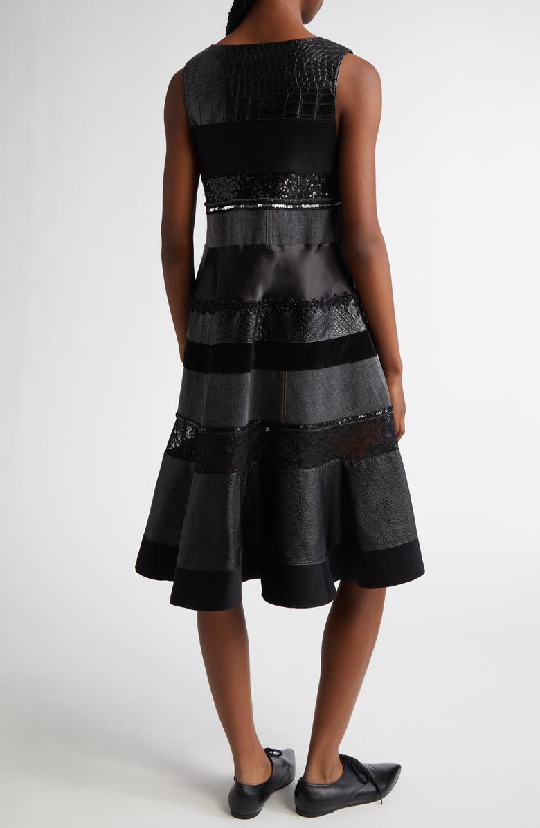 Junya Watanabe Mixed Media Dress, Alternate, color,