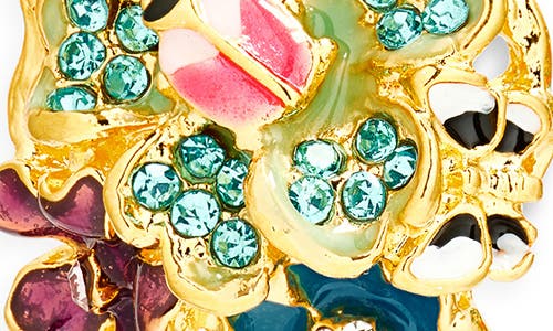 Kenneth Jay Lane Flower Cluster Lever-back Earrings In Gold