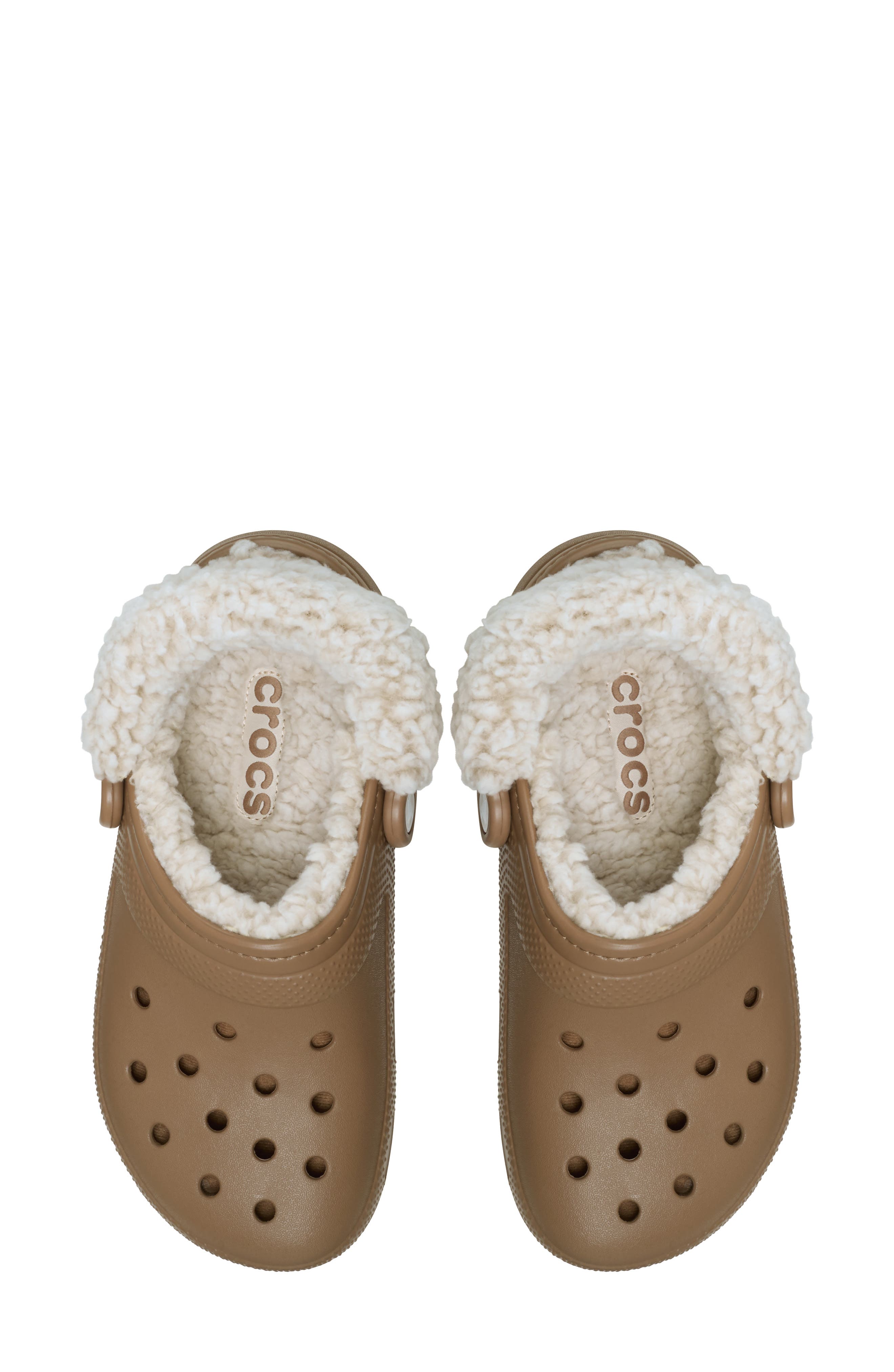 CROCS Classic Fleece Lined Clog, Alternate, color, Sepia