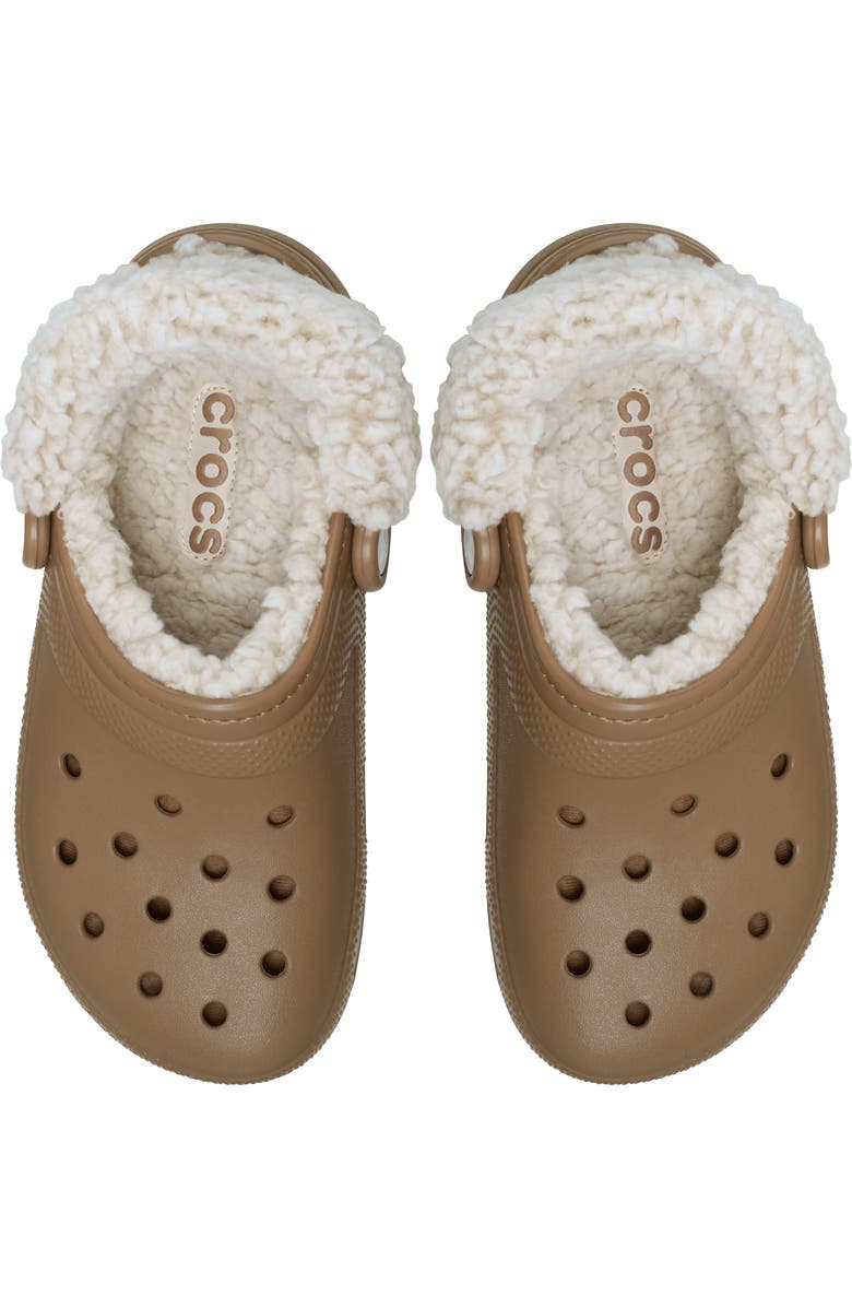 CROCS Classic Fleece Lined Clog, Alternate, color, Sepia