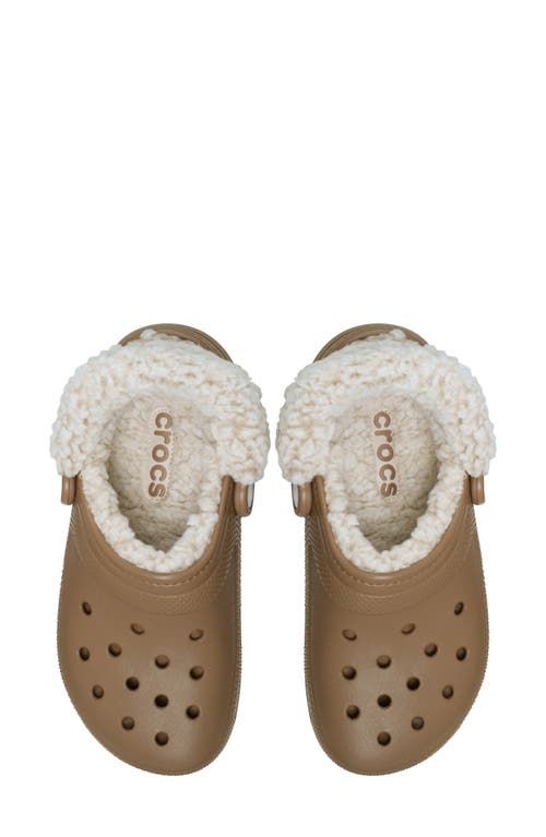 Crocs Classic Fleece Lined Clog In Brown