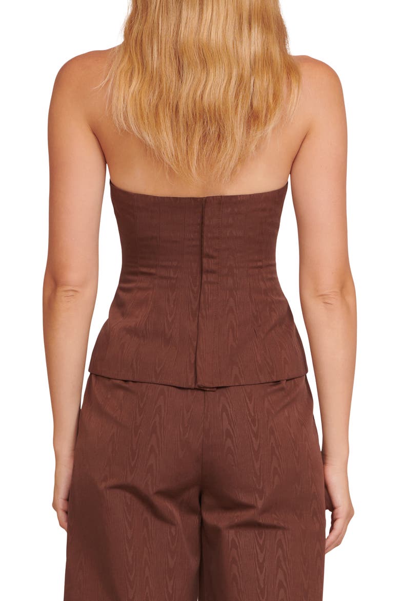 Woodgrain Tube Top, Alternate, color, CHOCOLATE