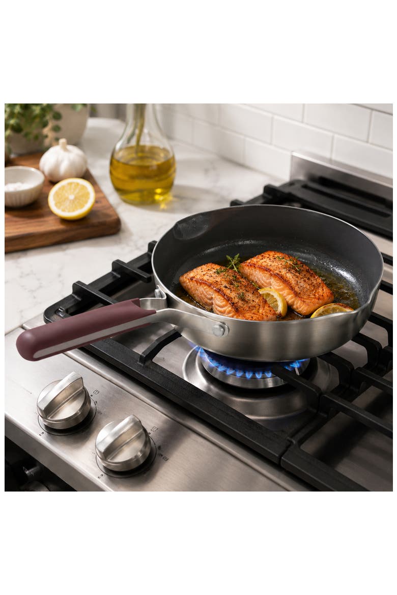 Elements 18/10 Stainless Steel Skillet, Alternate, color, PURPLE
