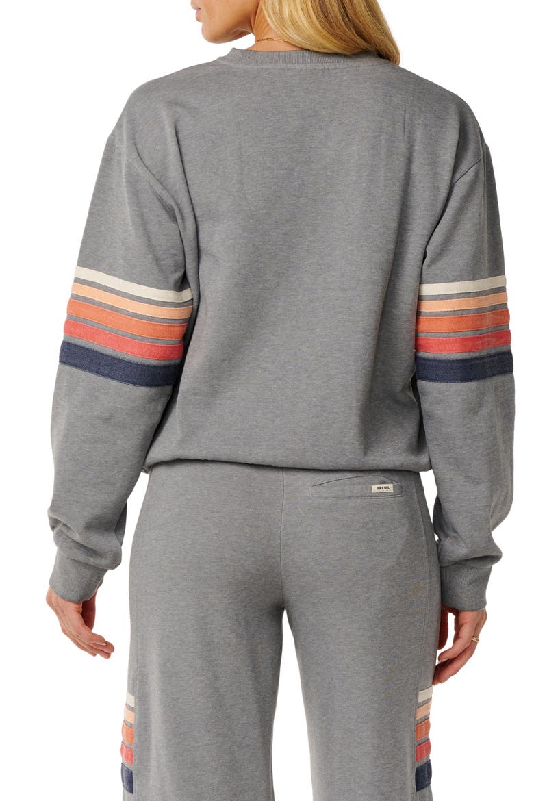 Surf Revival Relaxed Striped Sweatshirt, Alternate, color, CHARCOAL MARLE