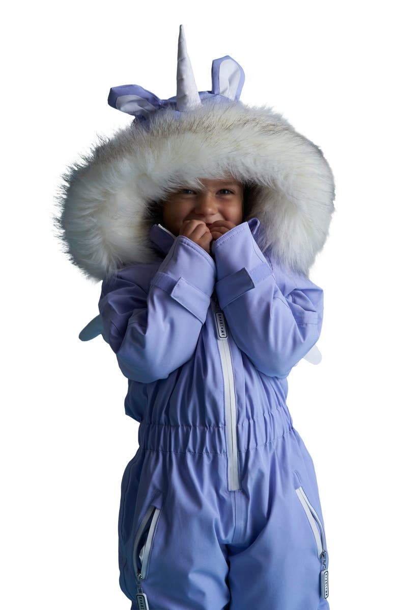 Roarsome Sparkle the Unicorn Ski Suit, Main, color, Lilac