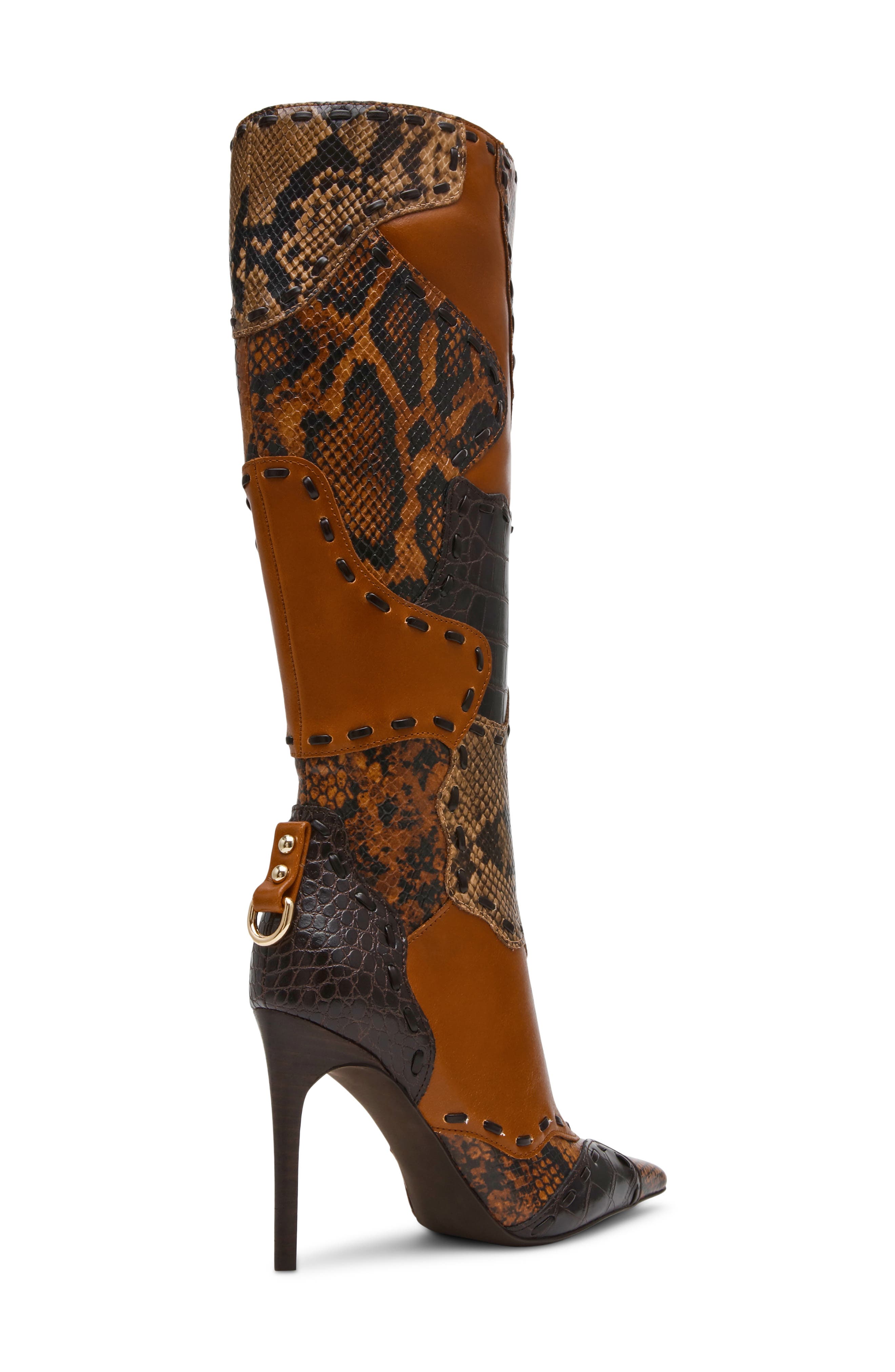 Revive Knee High Boot, Alternate, color, COGNAC MULTI
