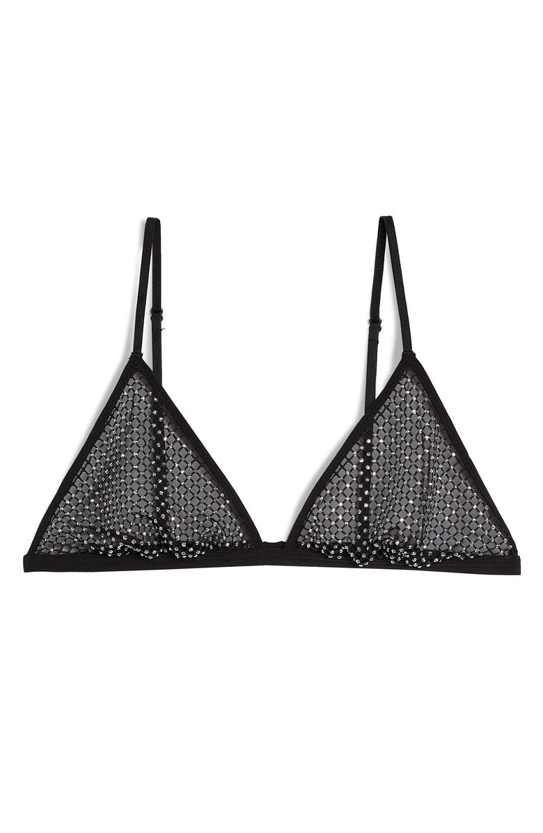 Etam Divine Rhinestone Unlined Bralette, Alternate, color, 