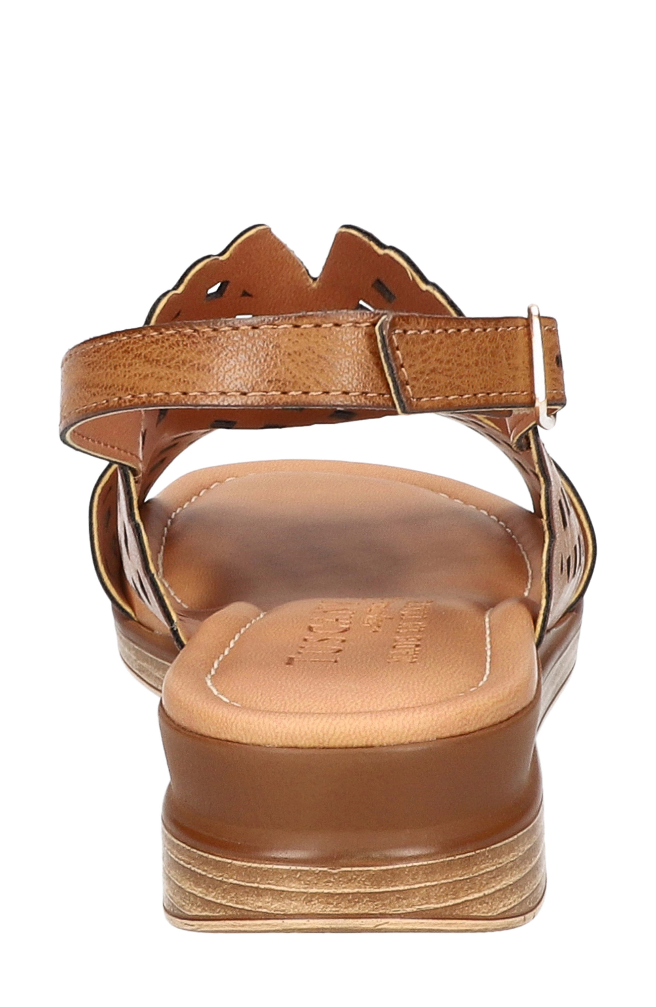 Martella Slingback Wedge Sandal, Alternate, color, COGNAC