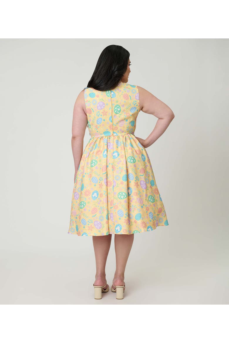 Plus Size Livvie Swing Dress, Alternate, color, Yellow Egg Print