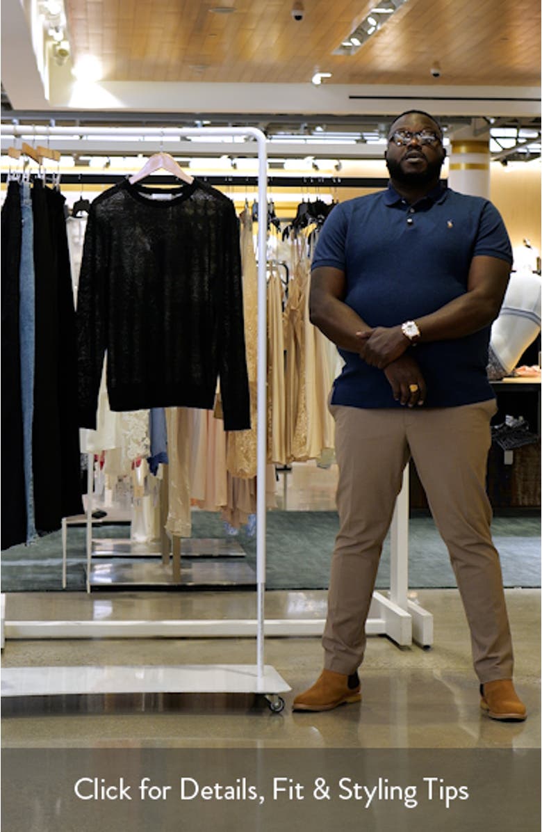 Sheer Logo Linen Long Sleeve T-Shirt, sales video thumbnail