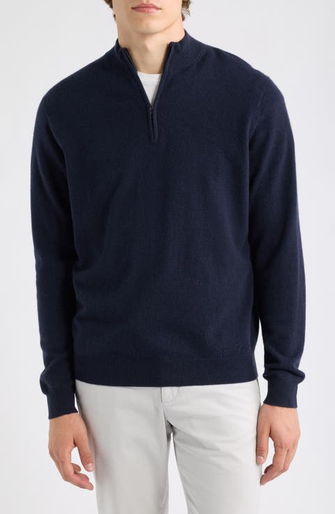Crown Anniversary Quarter Zip Cashmere Sweater
