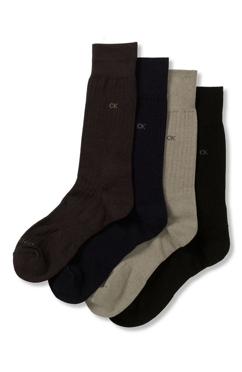 Calvin Klein Solid Dress Socks, Alternate, color, 