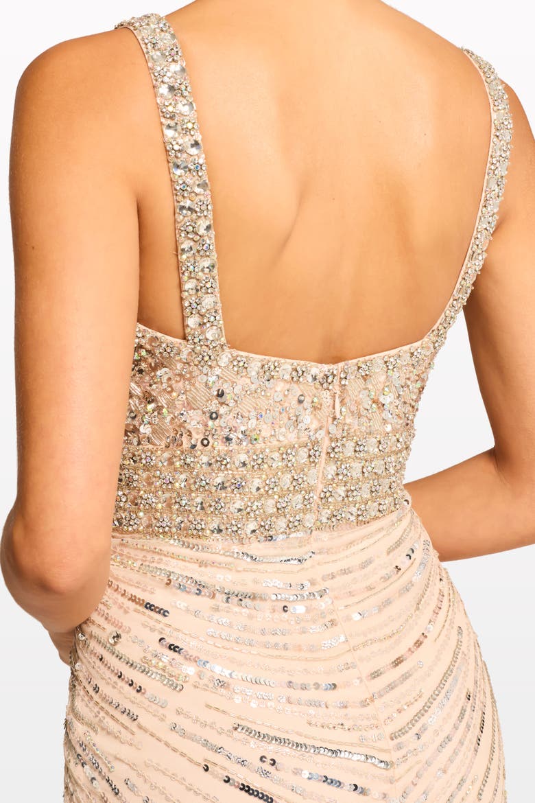 Elixir Sequin-Embellished Maxi Dress, Alternate, color, Morganite