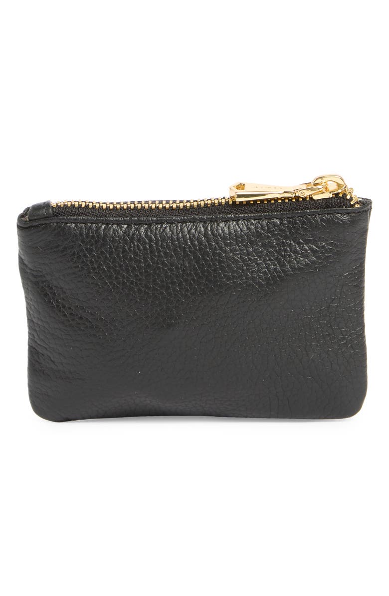 AIMEE Zoe Earbud Leather Wallet, Alternate, color, Black