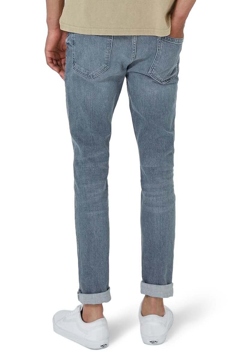 Topman Extreme Rip Stretch Jeans, Alternate, color, 