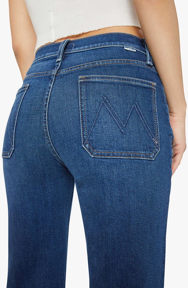 MOTHER The Lil Rambler Patch Pocket High Waist Straight Leg Jeans, Alternate, color, Made For Walking