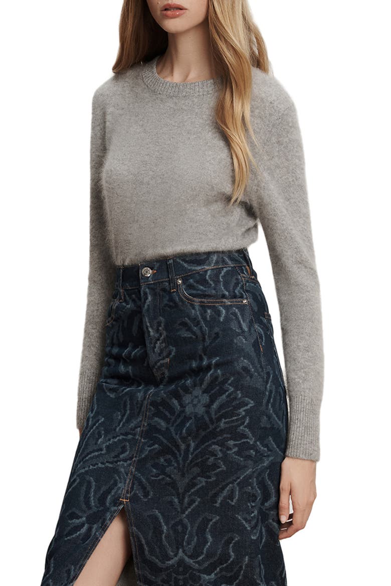 Pippen Brushed Cashmere Crewneck Sweater, Main, color, HEATHER GREY