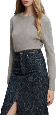 Veronica Beard Pippen Brushed Cashmere Crewneck Sweater
