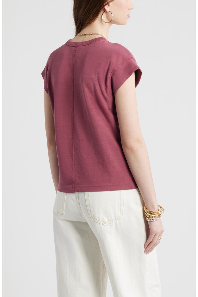 Drop Shoulder T-Shirt, Alternate, color, BURGUNDY MAROON