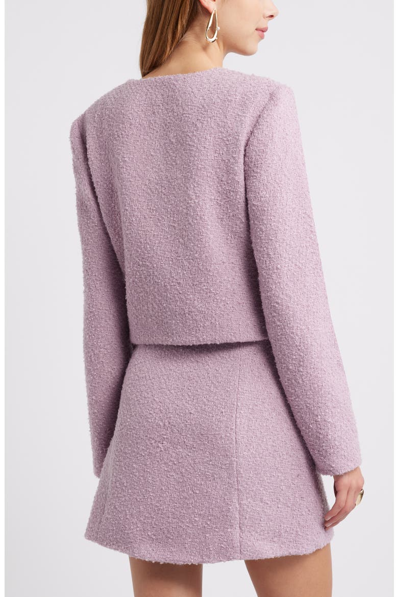 Tweed Crop Jacket, Alternate, color, PURPLE DAWN