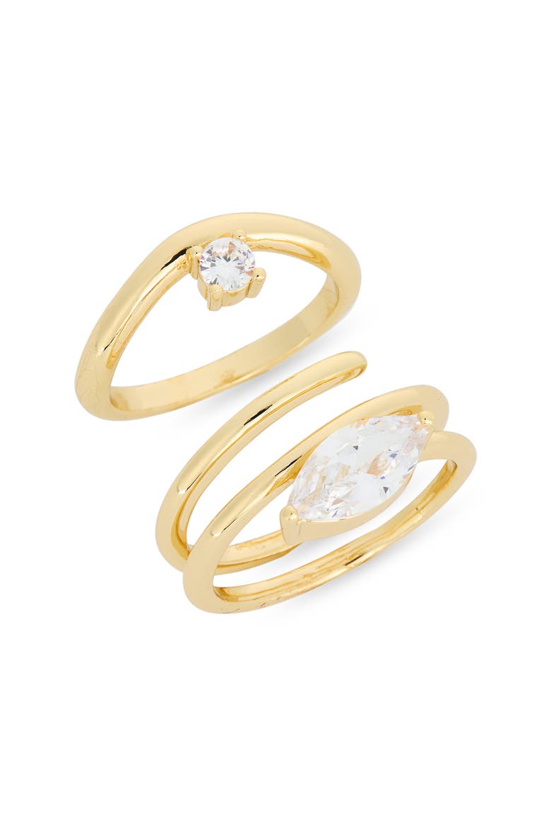 2-Pack Cubic Zirconia Ring Stack, Main, color, CLEAR- GOLD
