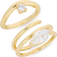 NORDSTROM RACK 2-Pack Cubic Zirconia Ring Stack